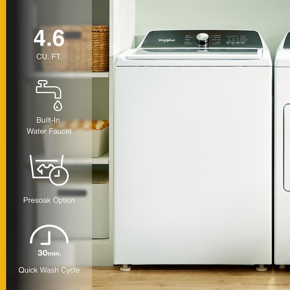 WHIRLPOOL WTW5025SW Whirlpool 4.5 Cu. Ft. Top Load Agitator Washer With Built-in Faucet