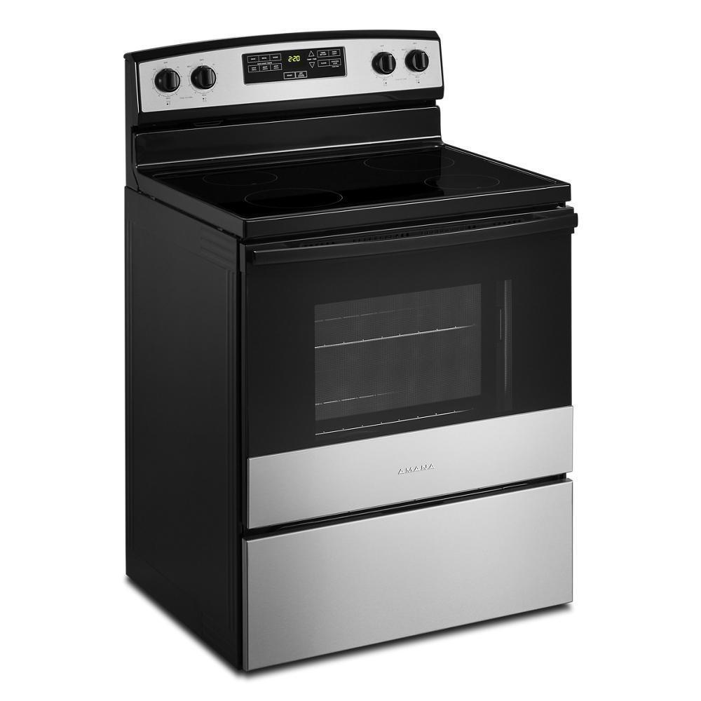 AMANA AER6303MMS 30-inch Amana Electric Range With Extra-large Oven Window