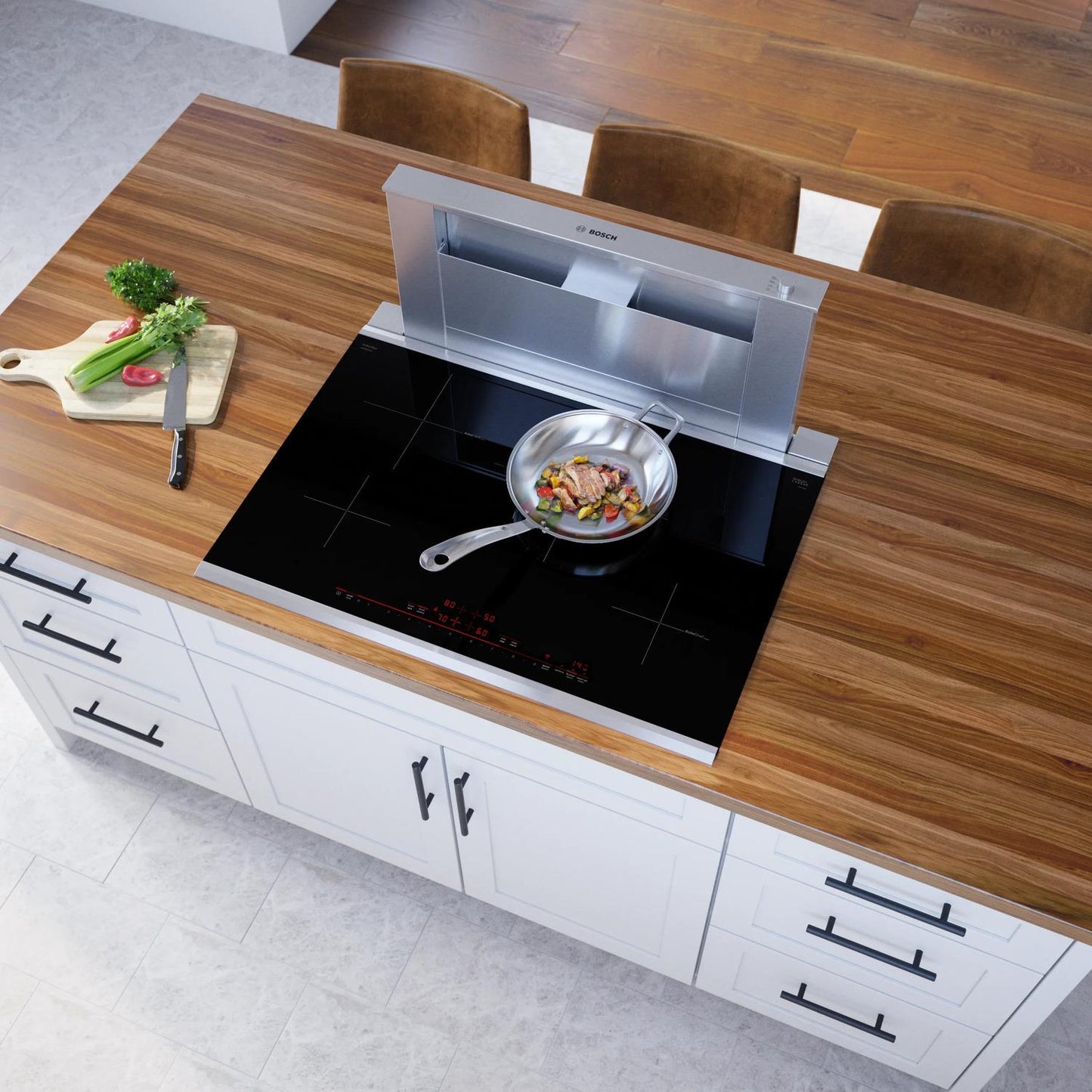 BOSCH NIT8060SUC 800 Series Induction Cooktop 30'' Black, Surface Mount Without FRAM...