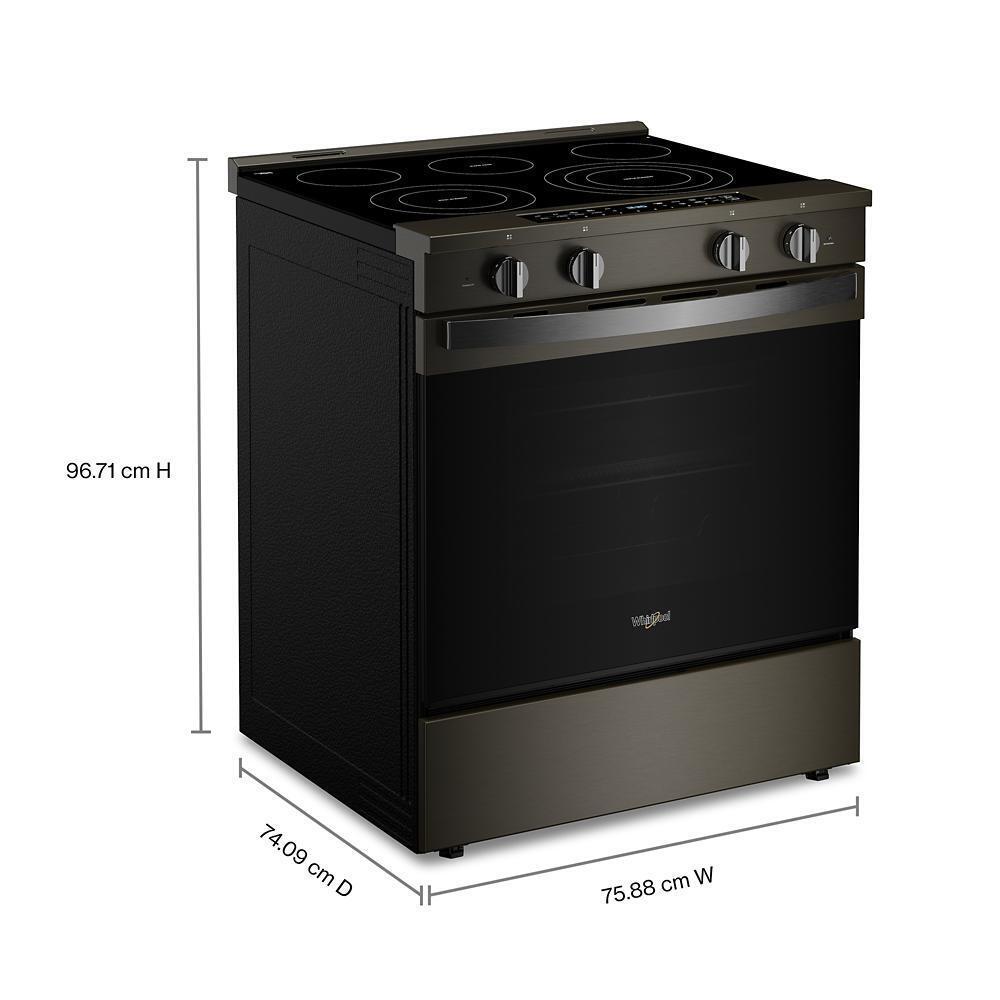 WHIRLPOOL WSES7530RV 30-inch Smart Slide In Electric Range With Air Cooking Technology, ...