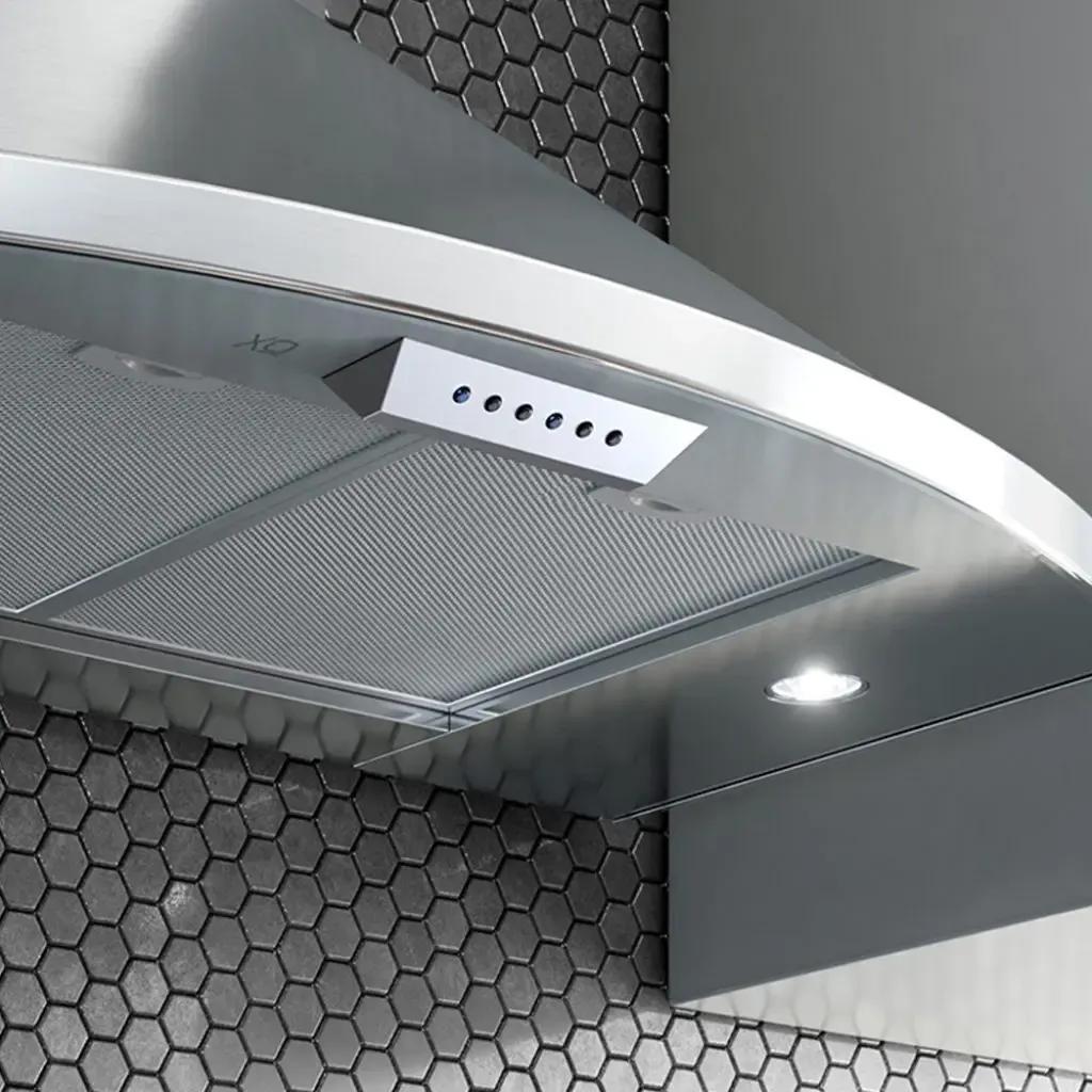 XO APPLIANCE XOS36SC 30"" 600/395 Cfm Italian Made Wall Mount Chimney Range Hood Stainless