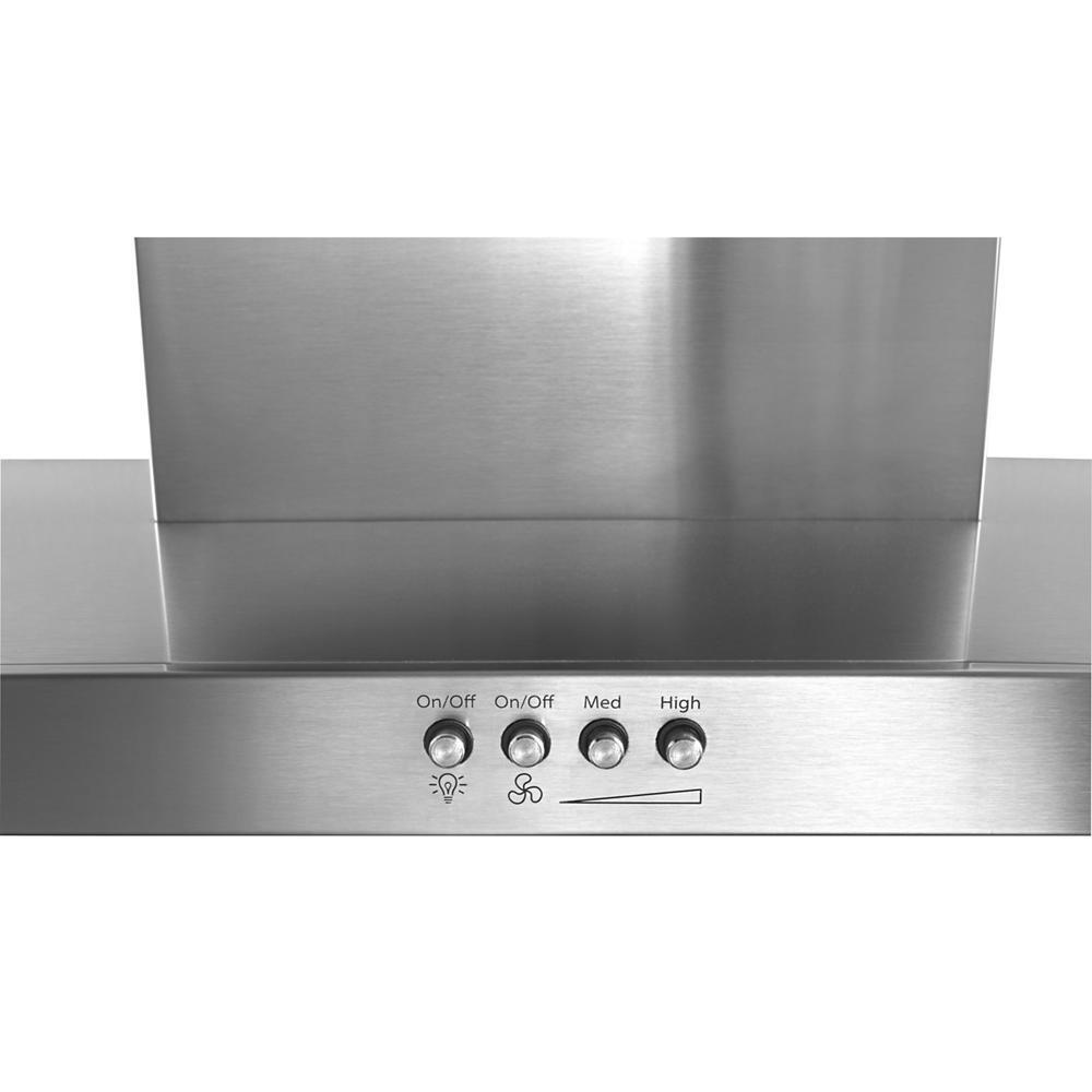 WHIRLPOOL WVW57UC6FS Whirlpool 36"" Stainless Steel Wall Mount Flat Range Hood