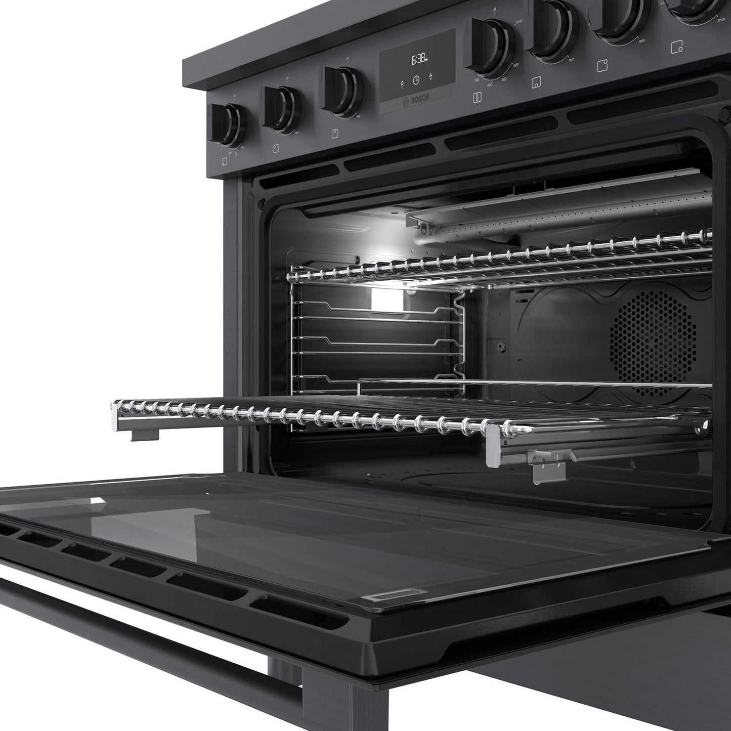 BOSCH HGS8645UC 800 Series Gas Freestanding Range 36'' Black Stainless Steel Hgs8645uc