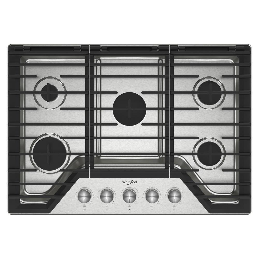 WHIRLPOOL WCGK7030PS Whirlpool 30-inch Gas Cooktop With Fifth Burner