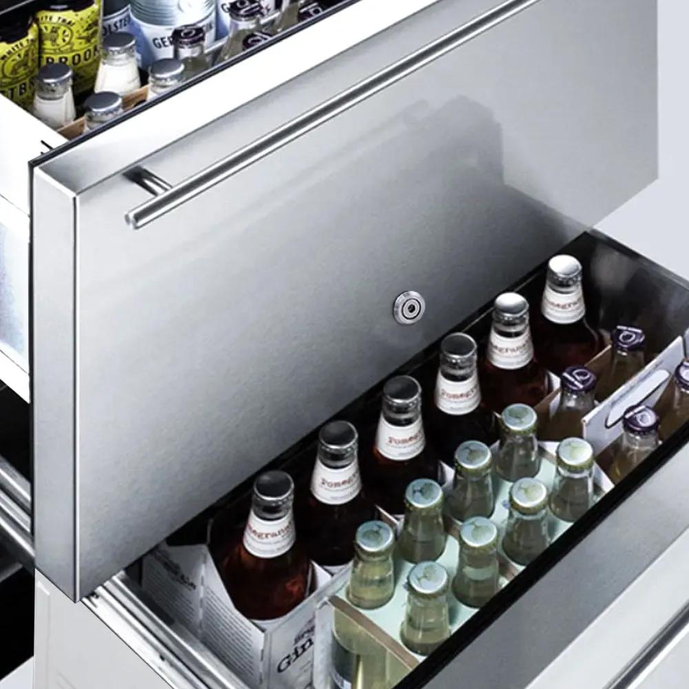 XO APPLIANCE XOU24ORDS XO Appliance Outdoor Refrigerated Drawers 24"" Solid Ss Drawer Front