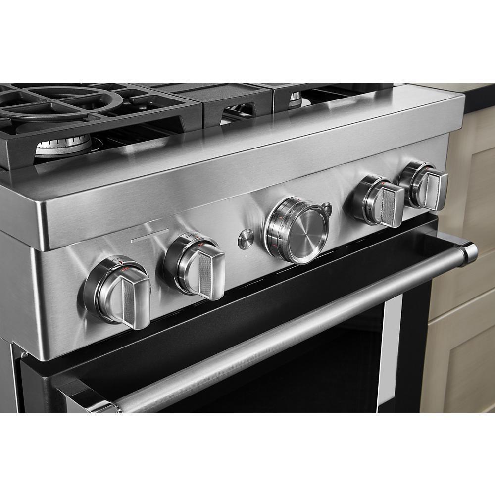 KITCHENAID KFGC500JBK Kitchenaid 30'' Smart Commercial-style Gas Range With 4 Burners ...
