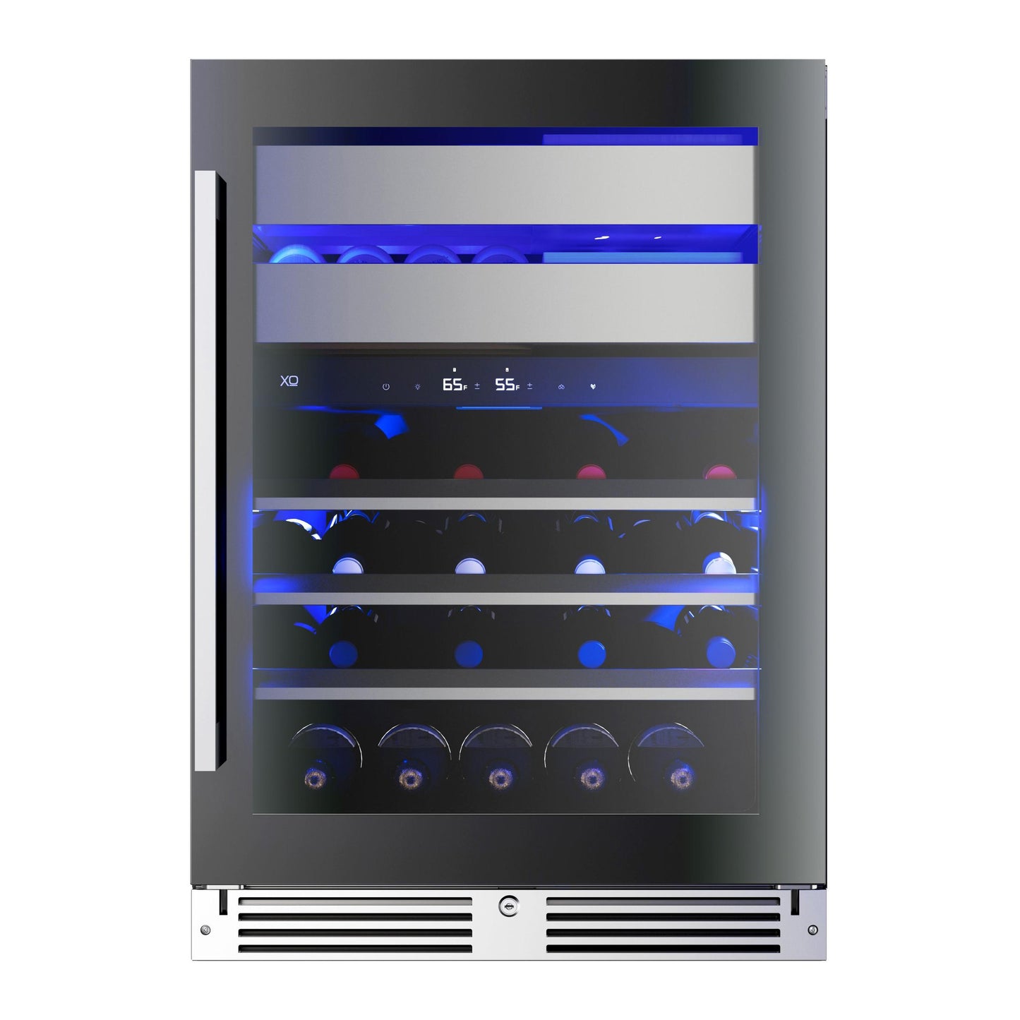 XO APPLIANCE XOU24WWGBR XO Appliance Wine and Weed 24"" Black Glass Rh