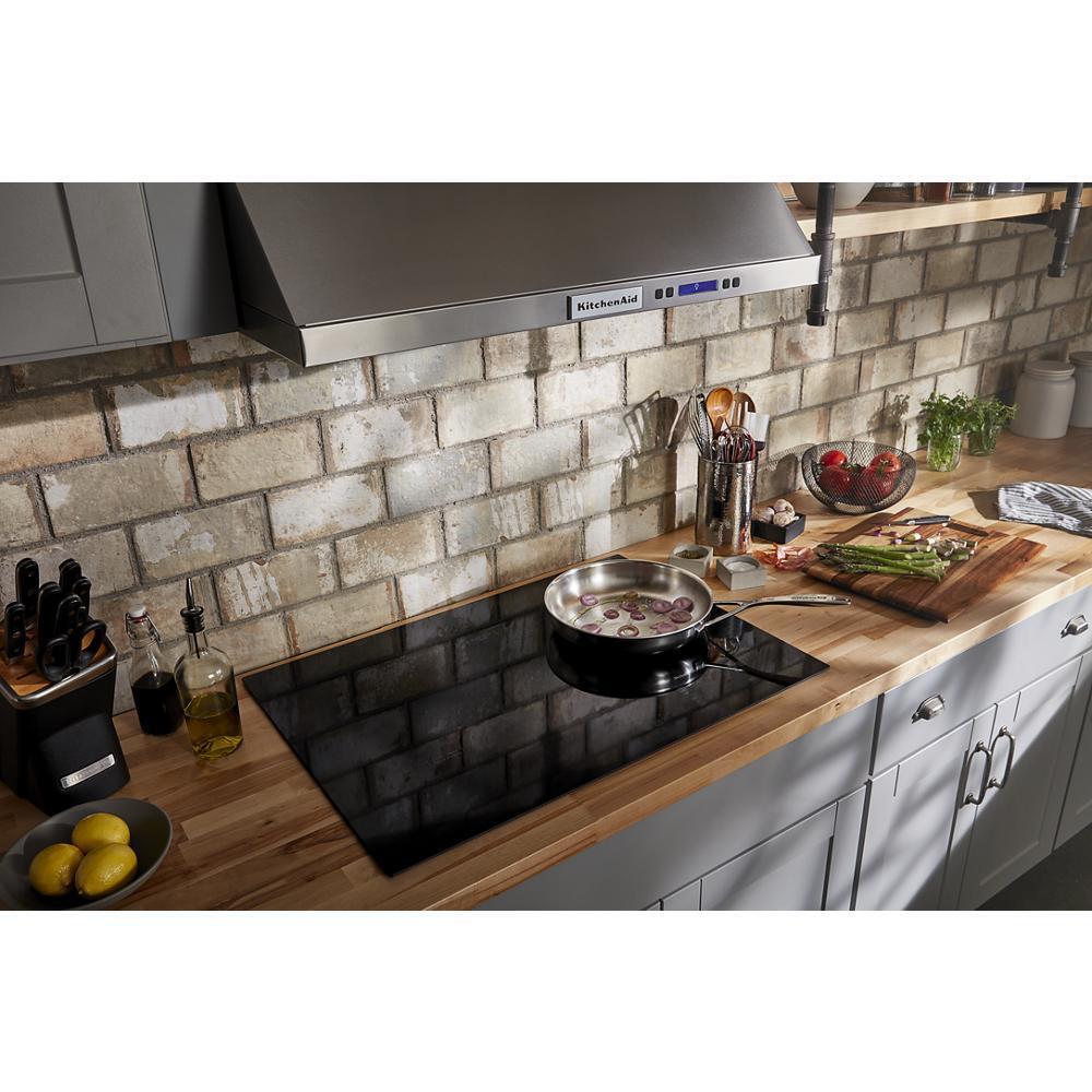 KITCHENAID KCES950KBL 30"" Electric Cooktop With 5 Elements and Touch-activated Controls