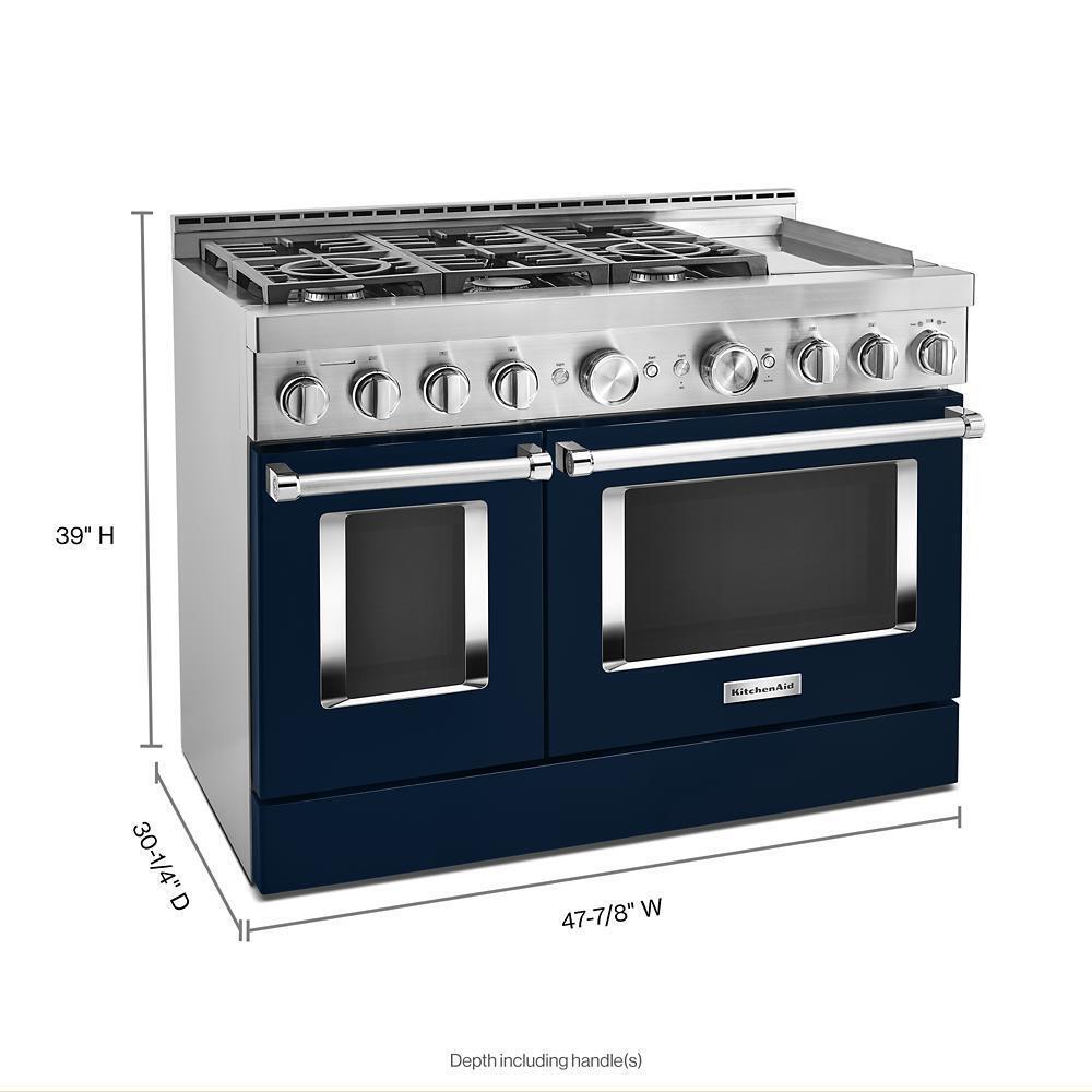 KITCHENAID KFGC558JIB Kitchenaid 48'' Smart Commercial-style Gas Range With Griddle - ...