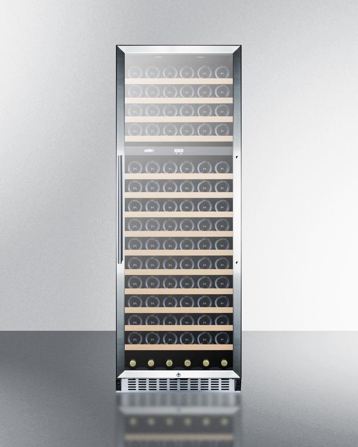 SUMMIT SWC1966 2-zone 160 Bottle Wine Cellar With Glass Door, Digital Thermostat, ...