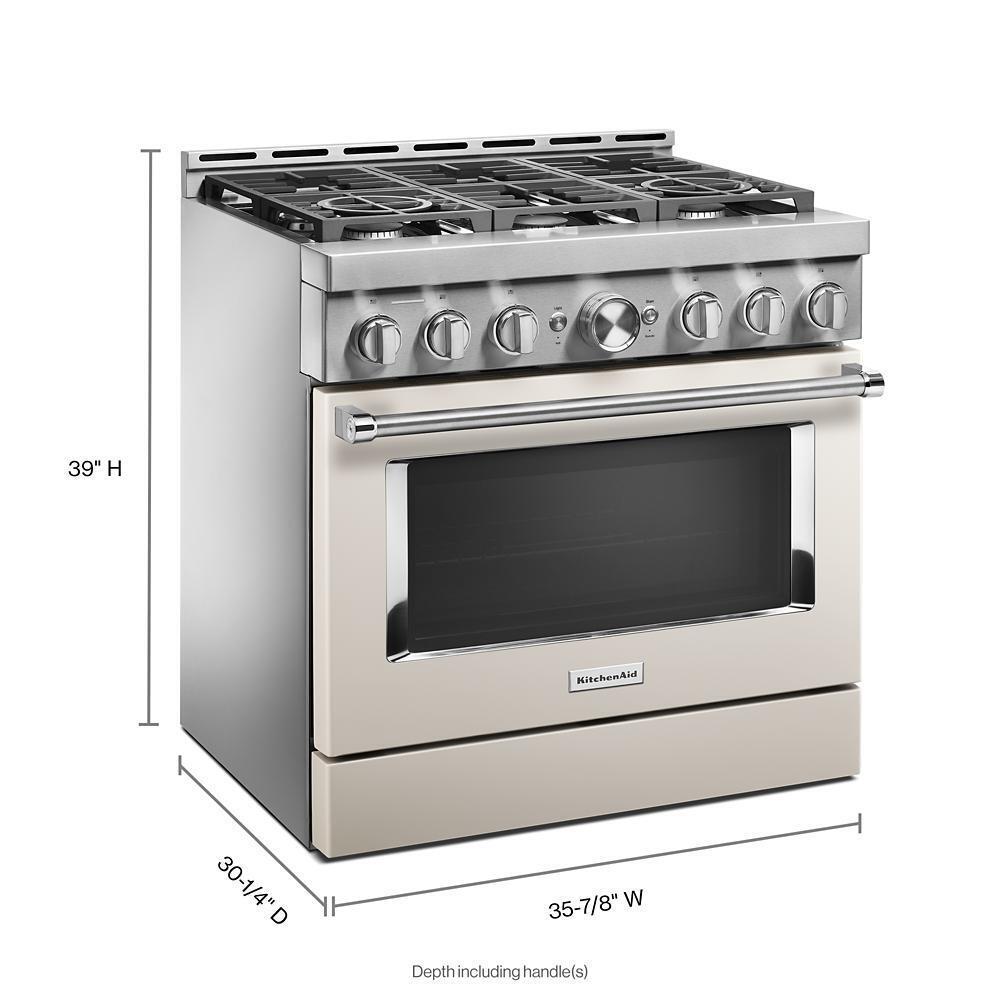 KITCHENAID KFGC506JMH Kitchenaid 36'' Smart Commercial-style Gas Range With 6 Burners ...