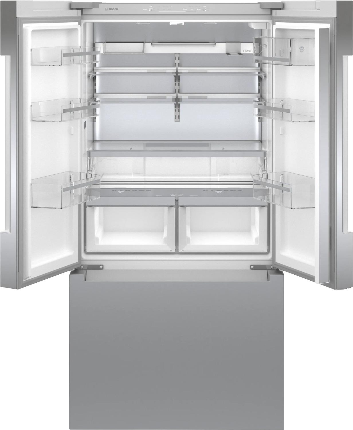 BOSCH B36CT81ENS 800 Series French Door Bottom Mount Refrigerator 36"" Easy Clean STA...