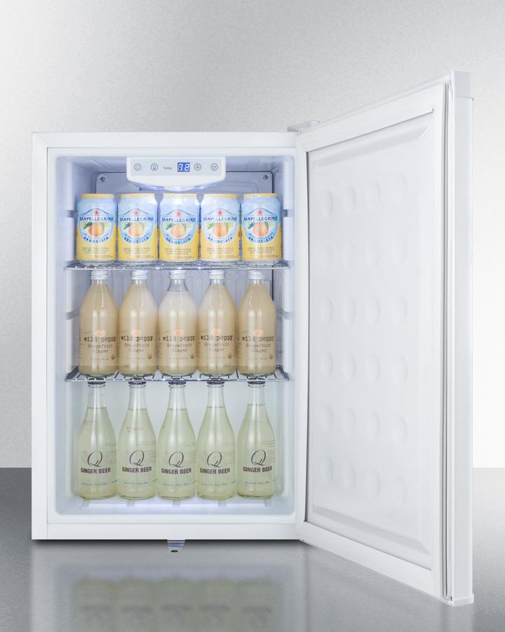 SUMMIT FF31L7 Commercially Approved Countertop All-refrigerator In White With DIG...