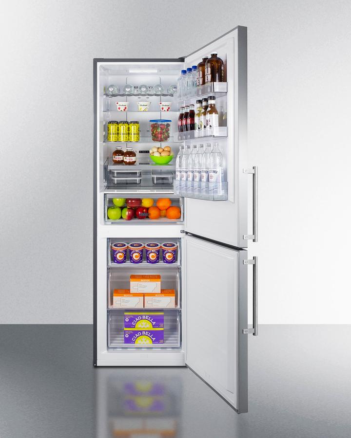 SUMMIT FFBF249SS2 Summit 24"" Wide Bottom Freezer Refrigerator