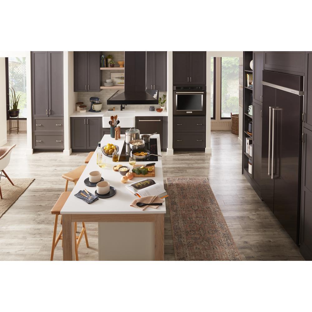 KITCHENAID KVIB606DBS Black-on-stainless Kitchenaid 36"" Island-mount, 3-speed Canopy Hood