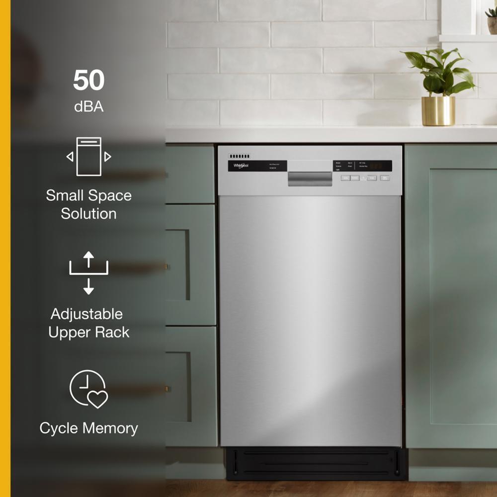 WHIRLPOOL WDPS5118PM Whirlpool Small-space Compact Dishwasher With Stainless Steel Tub
