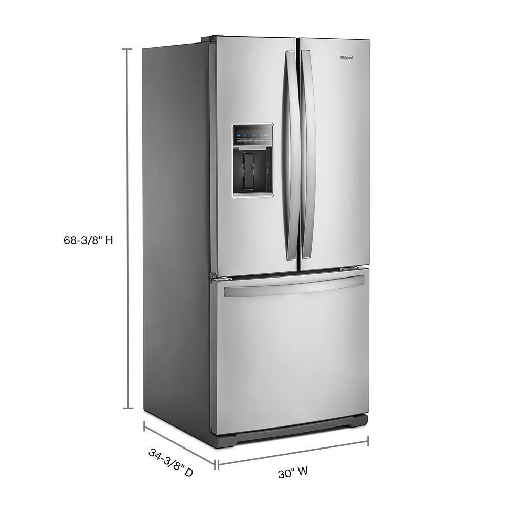WHIRLPOOL WRF560SEHZ Whirlpool 30-inch Wide French Door Refrigerator - 20 Cu. Ft.