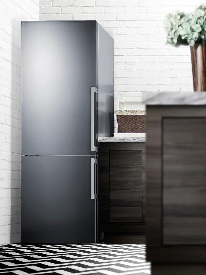 SUMMIT FFBF283SSLHD Summit 28"" Wide Bottom Freezer Refrigerator