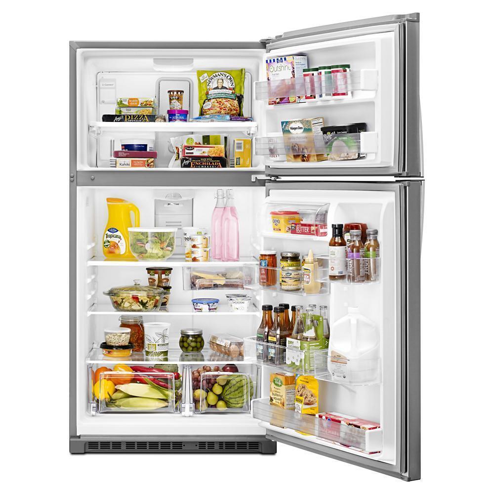 WHIRLPOOL WRT511SZDM Monochromatic Stainless Steel Whirlpool 33"" Wide Top-freezer REF...