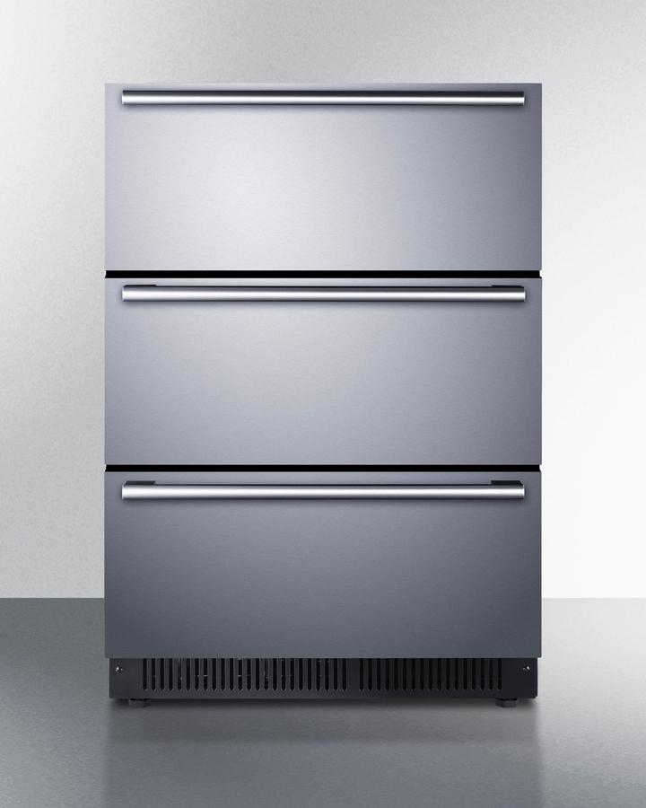SUMMIT SP6DS3D Summit 24"" Wide Built-in 3-drawer All-refrigerator