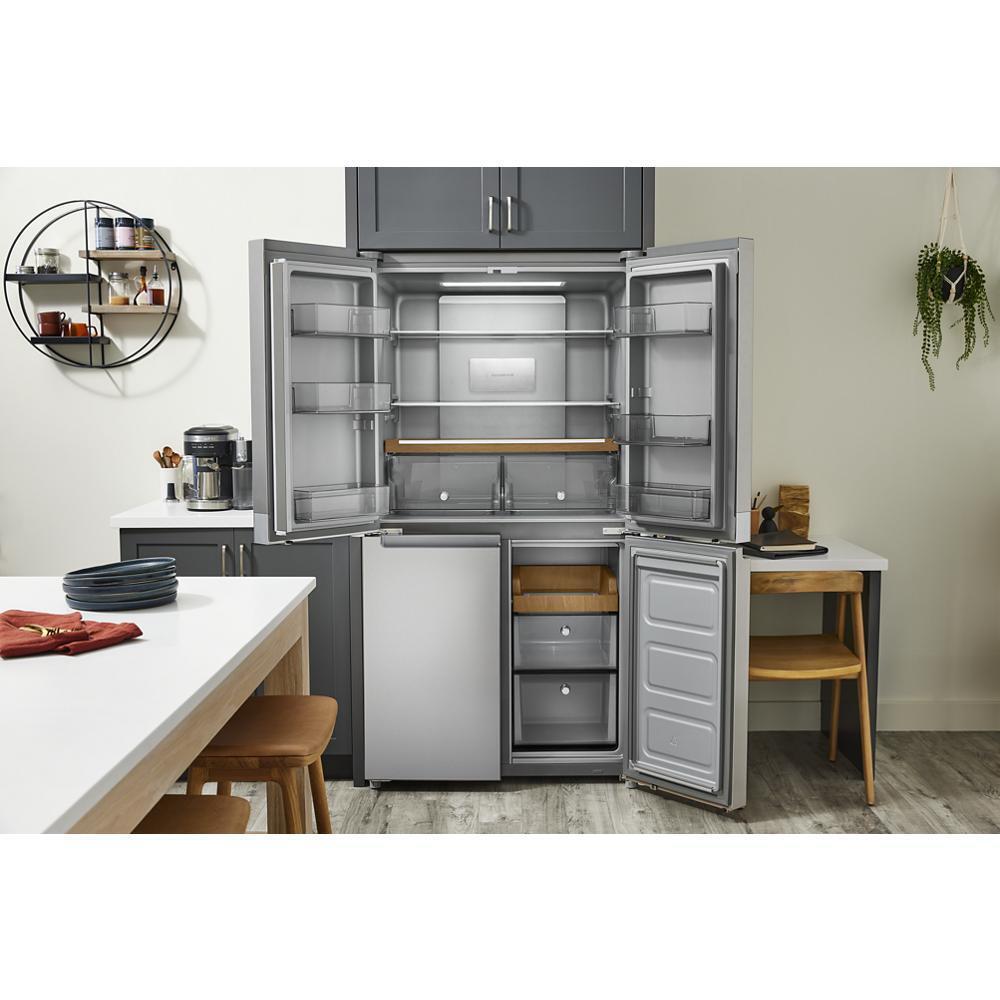 KITCHENAID KRQC506MPS 19.4 Cu. Ft. 36-inch Wide Counter-depth 4-door Refrigerator With PR...