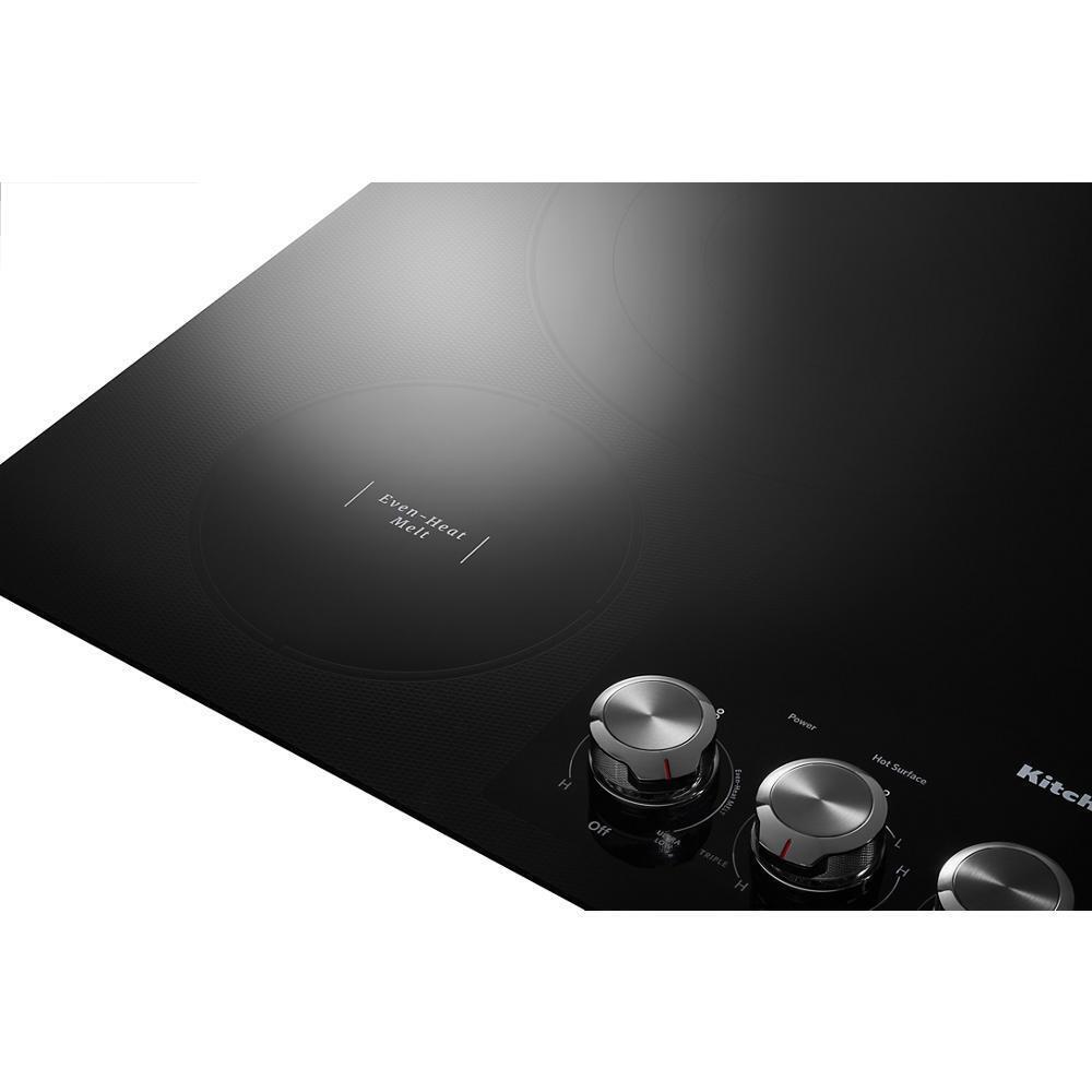 KITCHENAID KCES556HBL 36"" Electric Cooktop With 5 Elements and Knob Controls - Black