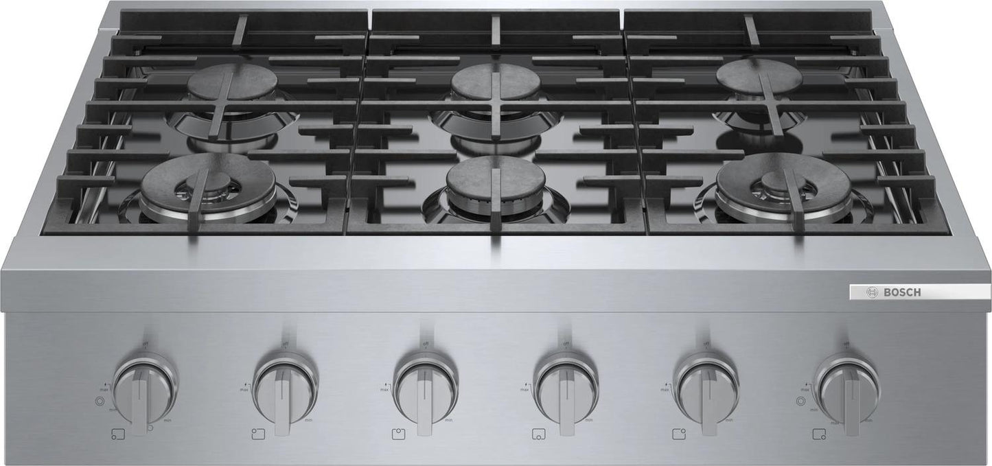 BOSCH RGM8658UC Bosch 800 Series Gas Rangetop 36'' Stainless Steel Rgm8658uc