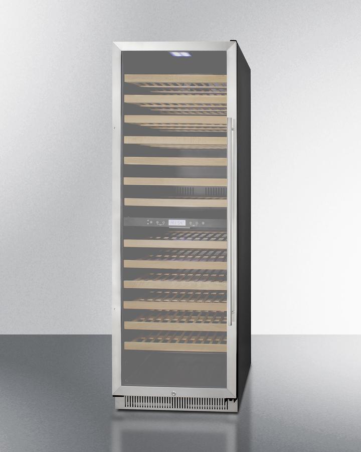 SUMMIT SWC1966BLHD Summit 24"" Wide Dual Zone Wine Cellar