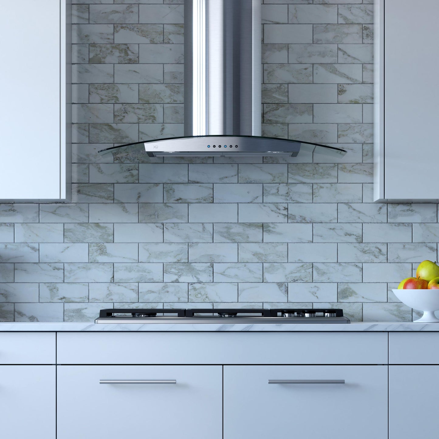 XO APPLIANCE XOM36GC XO Appliance 36"" 600/395 Cfm Wall Chimney Hood Stainless/glass