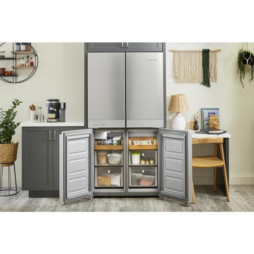 KITCHENAID KRQC506MPS 19.4 Cu. Ft. 36-inch Wide Counter-depth 4-door Refrigerator With PR...