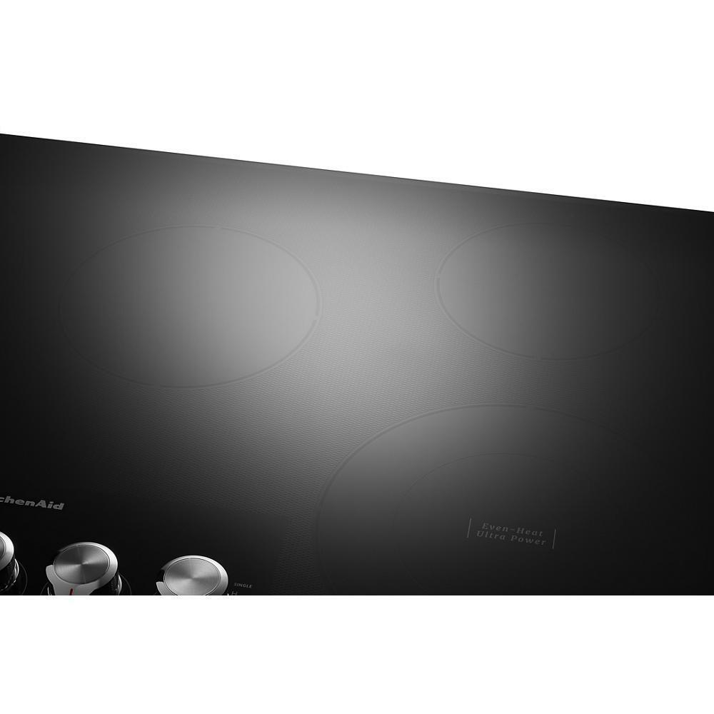 KITCHENAID KCES556HBL 36"" Electric Cooktop With 5 Elements and Knob Controls - Black