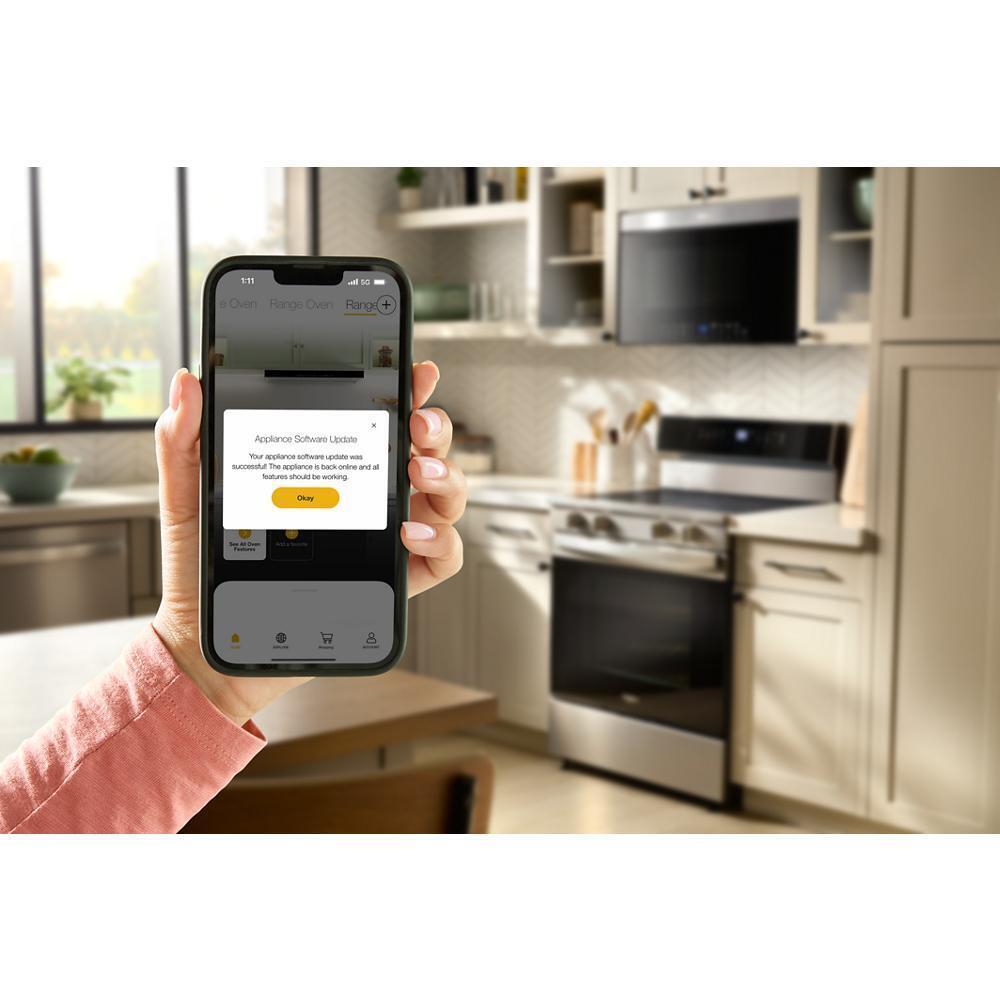 WHIRLPOOL WFES7530RZ 30-inch Smart Electric Range With Air Cooking Technology, WIPECLEAN...