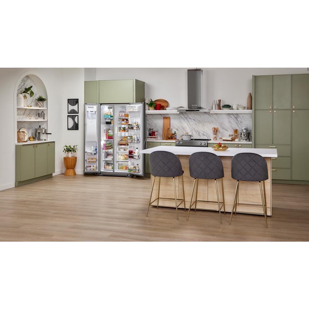KITCHENAID KRSC700HBS 19.9 Cu Ft. Counter-depth Side-by-side Refrigerator With Exterior I...