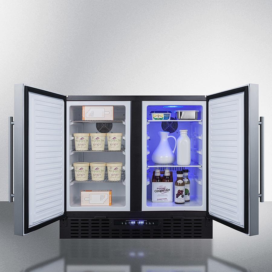 SUMMIT FFRF36 Commercially Approved, Frost-free, Side-by-side REFRIGERATOR-FREEZE...