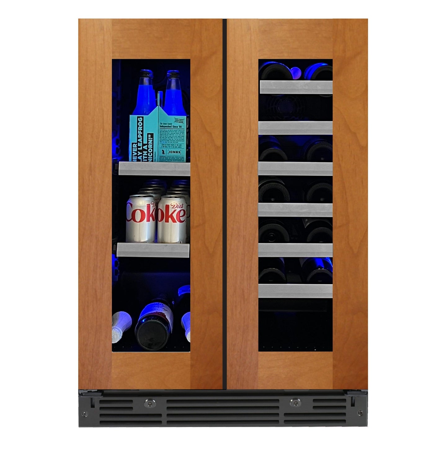 XO APPLIANCE XOU24BWDDGO XO Appliance 24in Beverage/wine Double Door Overlay Glass