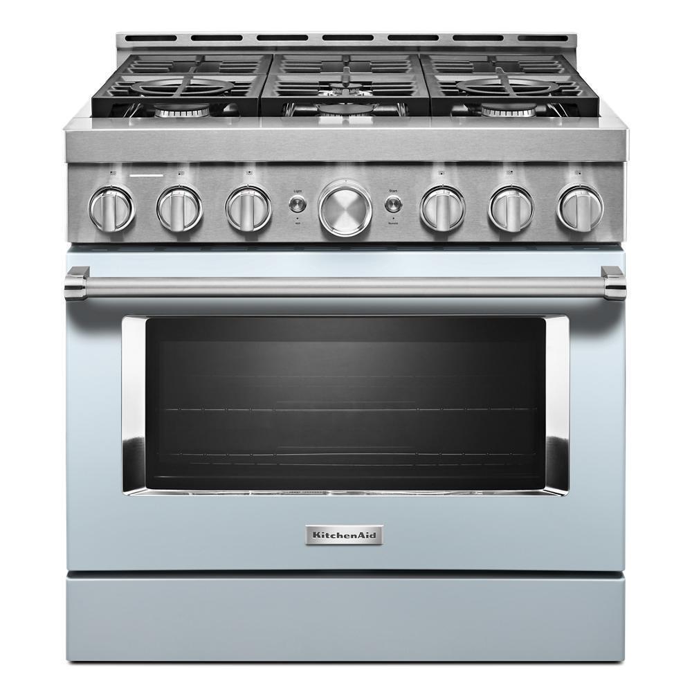KITCHENAID KFGC506JMB Kitchenaid 36'' Smart Commercial-style Gas Range With 6 Burners ...