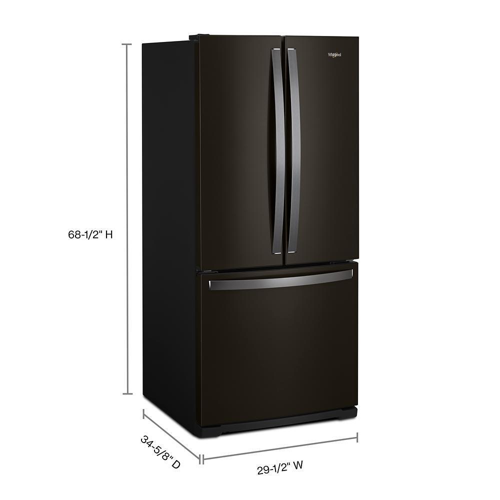 WHIRLPOOL WRF560SMHV Whirlpool 30-inch Wide French Door Refrigerator - 20 Cu. Ft. - B...