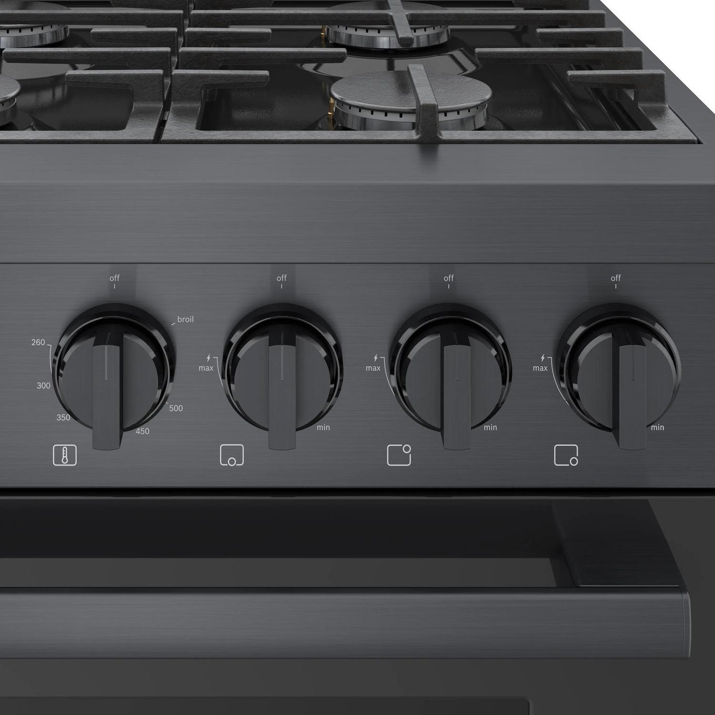 BOSCH HGS8645UC 800 Series Gas Freestanding Range 36'' Black Stainless Steel Hgs8645uc