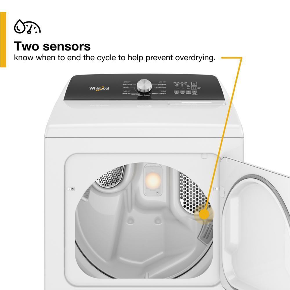 WHIRLPOOL WGD5050LW Whirlpool 7.0 Cu. Ft. Top Load Gas Moisture Sensing Dryer With Steam