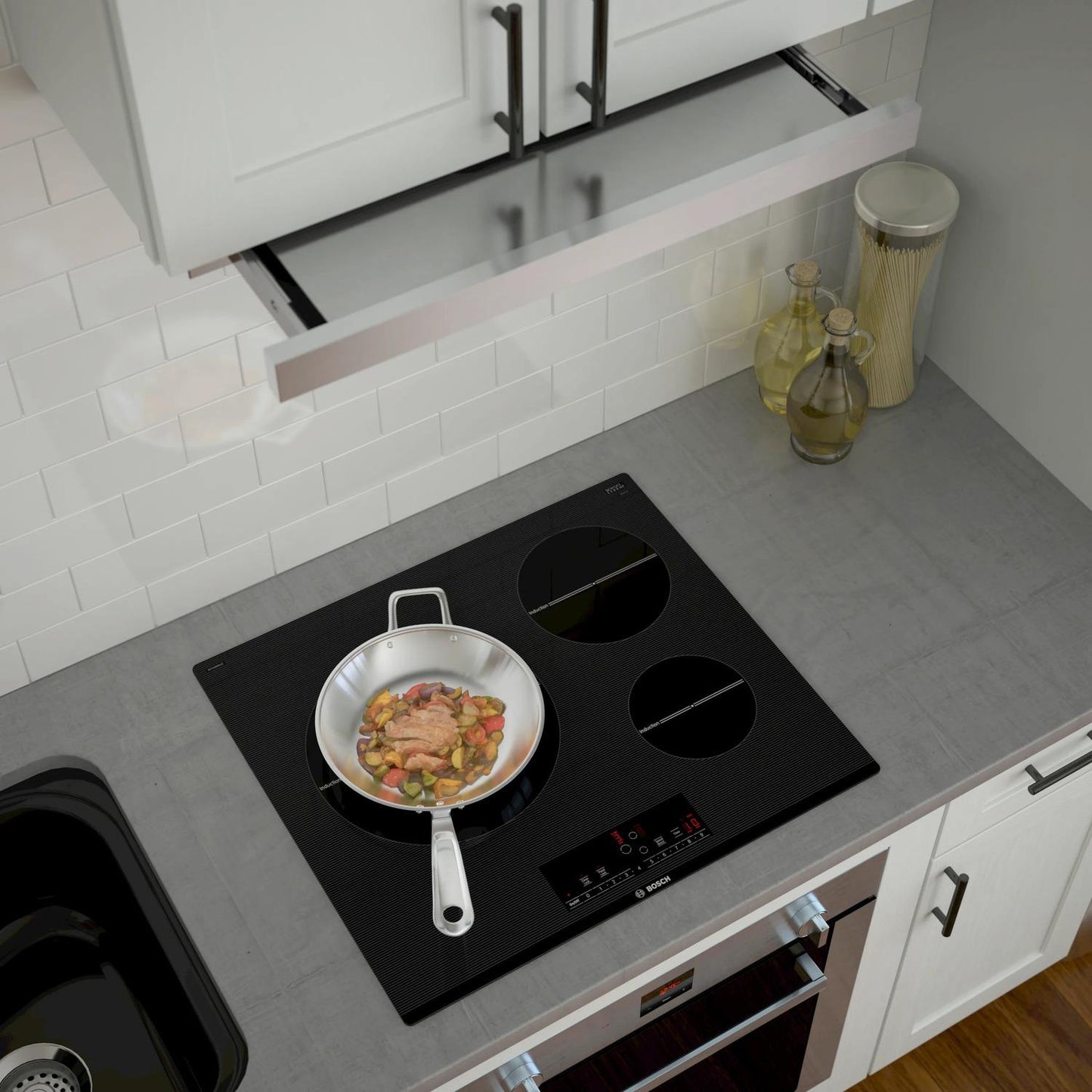 BOSCH HUI54452UC 500 Series 24"" Pull-out Hood, 400 Cfm, Hui54452uc, Stainless Steel