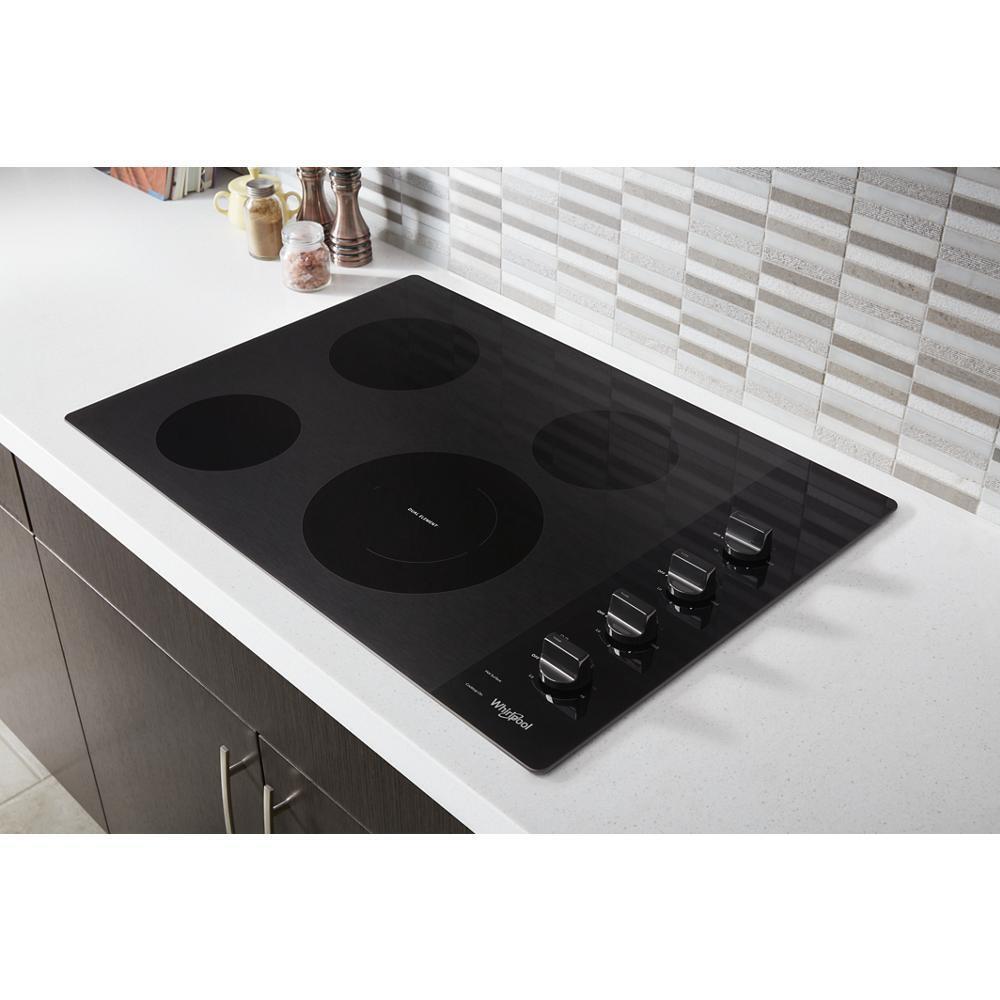 WHIRLPOOL WCE55US0HB 30-inch Electric Ceramic Glass Cooktop With Dual Radiant Element