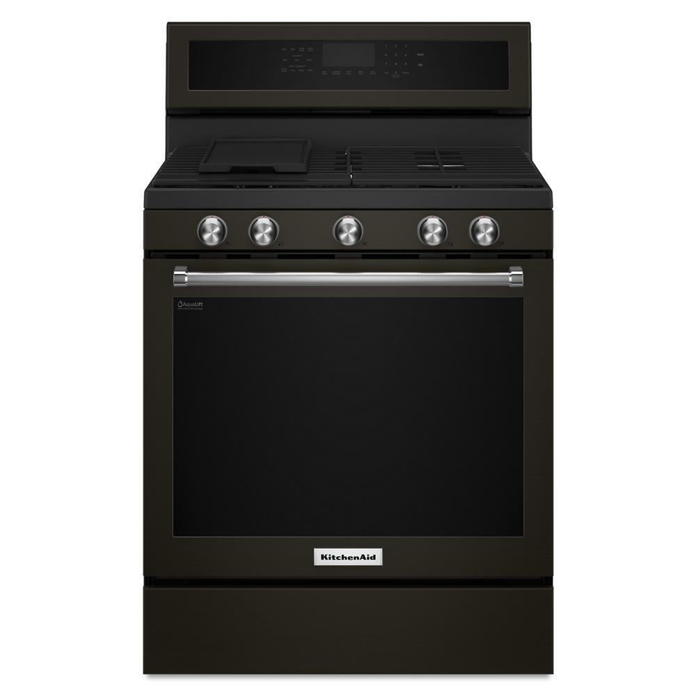 KITCHENAID KFGG500EBS Kitchenaid 30-inch 5-burner Gas Convection Range - Black Stainless
