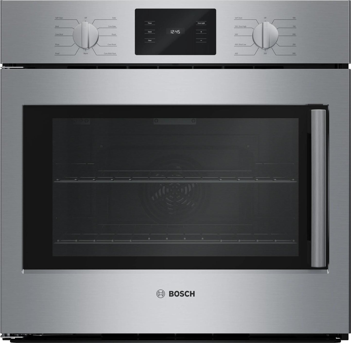 BOSCH HBL5455LUC 500 Series Single Wall Oven 30"" Left Sideopening Door, Stainless Steel