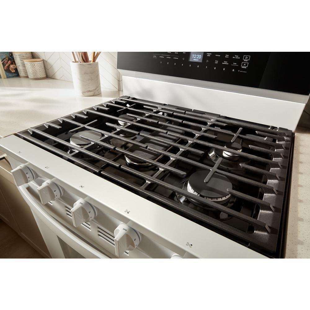 WHIRLPOOL WFGS7530RW 30-inch Smart Gas Range With Air Cooking Technology, Steam/self CLE...