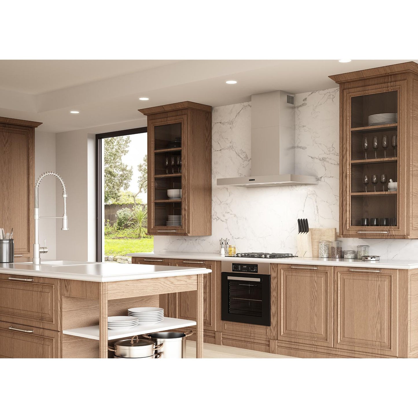 BROAN EW4330SS 30-in. Convertible Wall Mount T-style Chimney Range Hood With LED L...