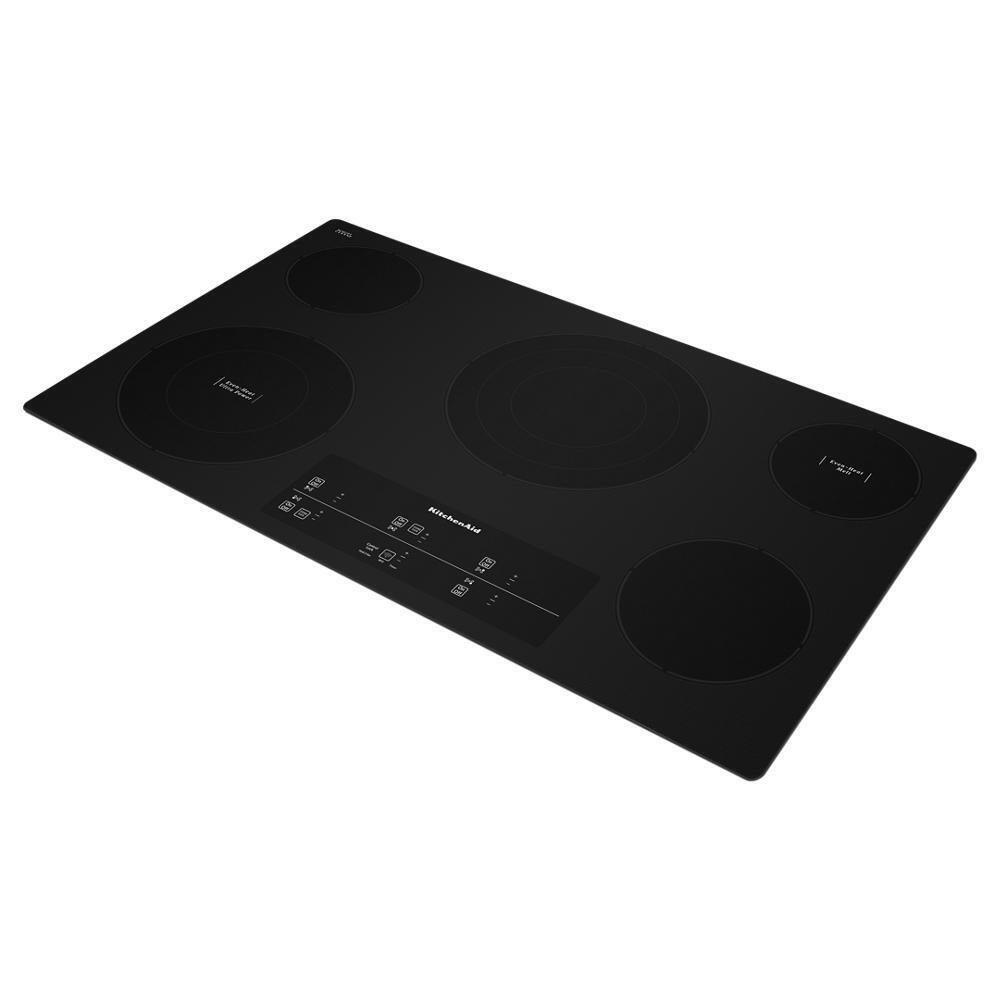 KITCHENAID KCES956KBL 36"" Electric Cooktop With 5 Elements and Touch-activated Controls