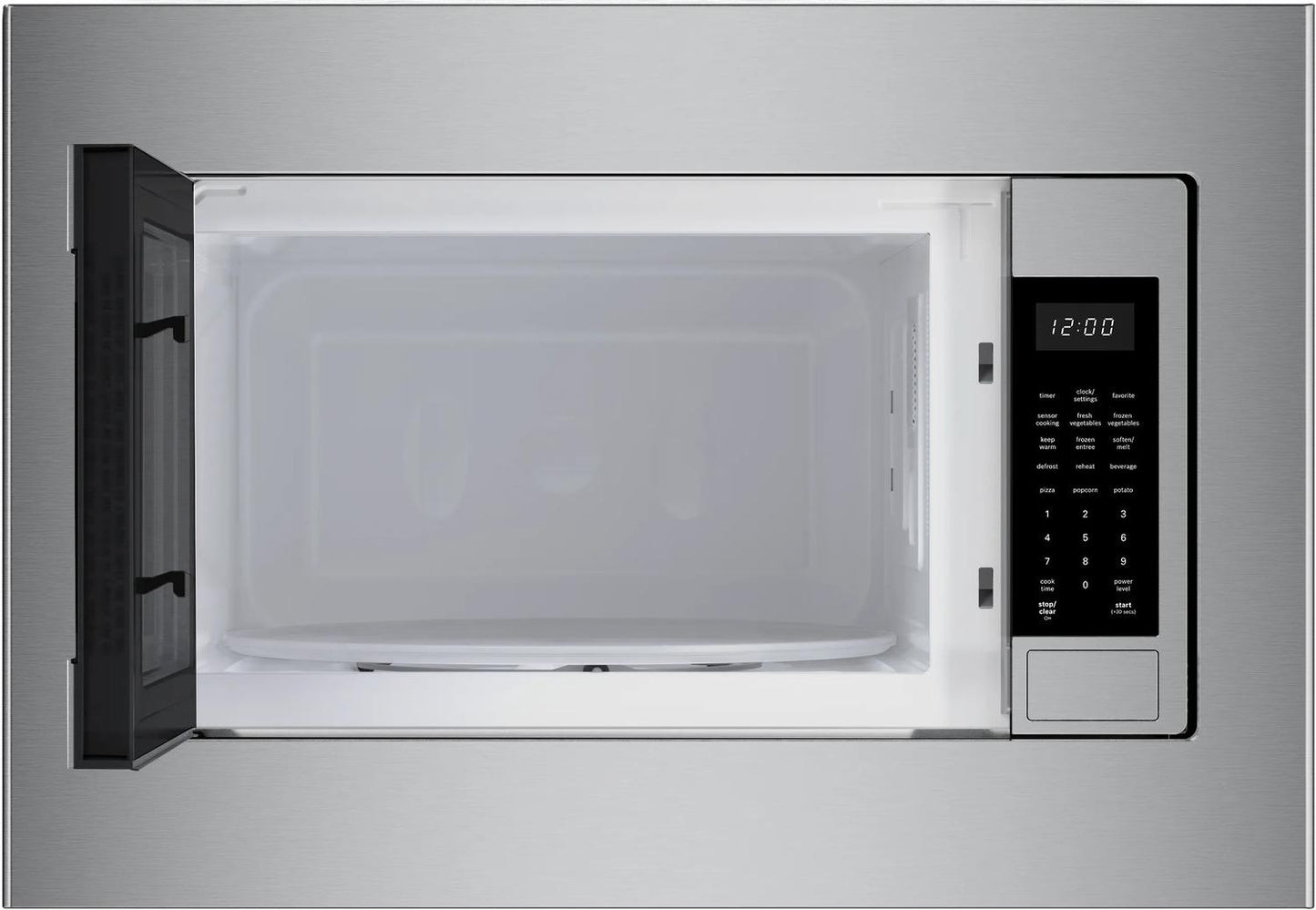 BOSCH HMB30155UC 300 Series Built-in Microwave Oven 24"" Left Sideopening Door, STAIN...