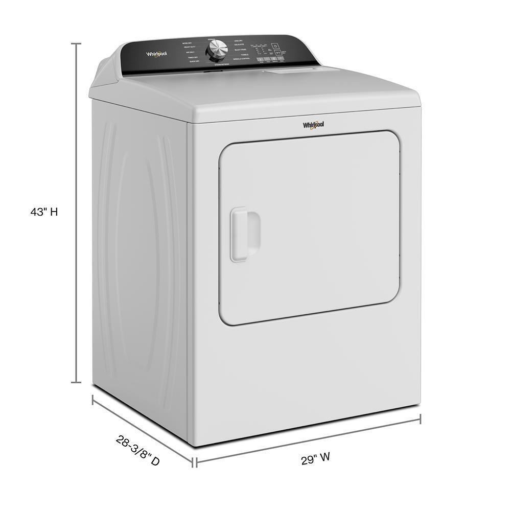 WHIRLPOOL WGD6150PW 7.0 Cu. Ft. Whirlpool Top Load Gas Dryer With Moisture Sensor