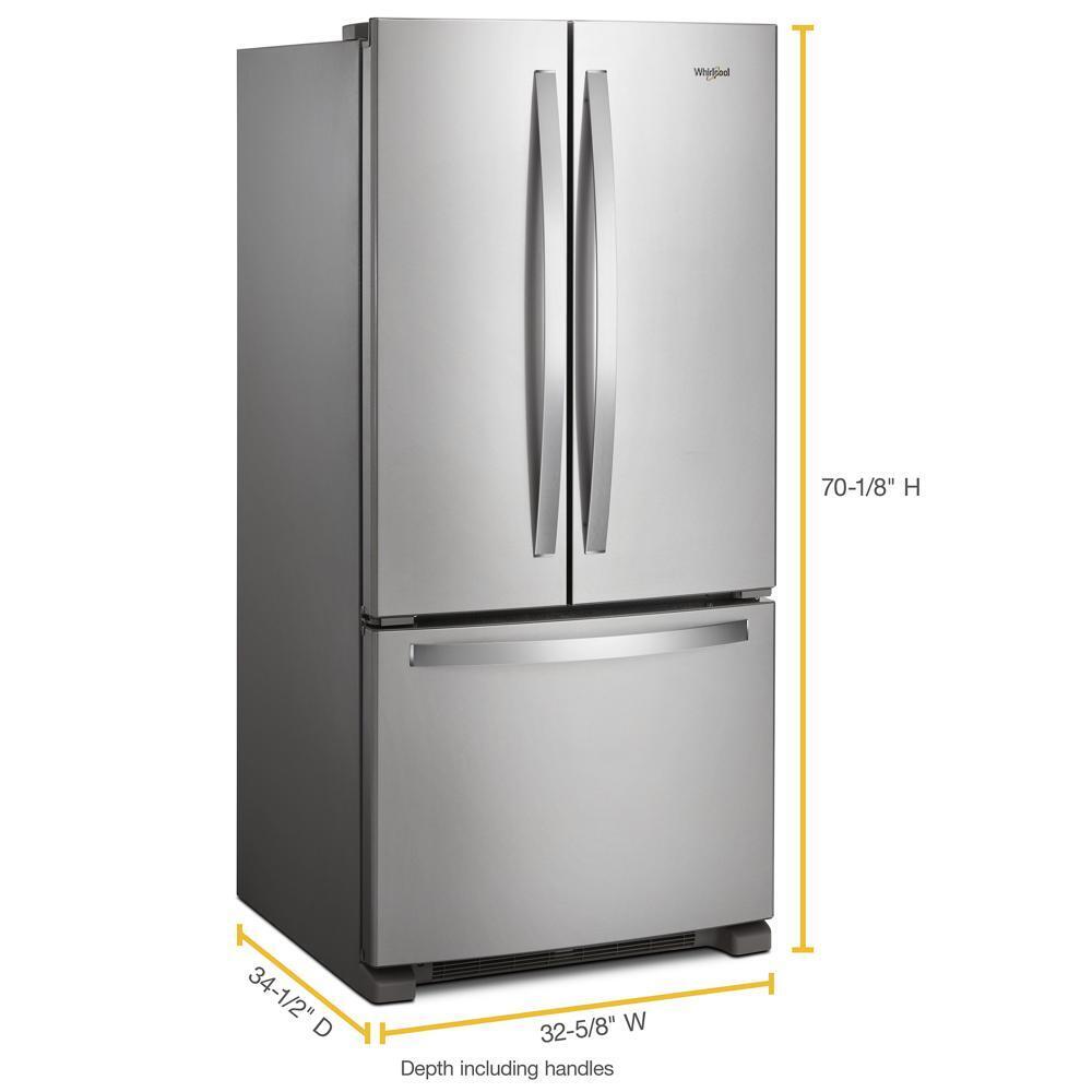 WHIRLPOOL WRFF5333PZ Whirlpool 33-inch Wide French Door Refrigerator - 22 Cu. Ft.
