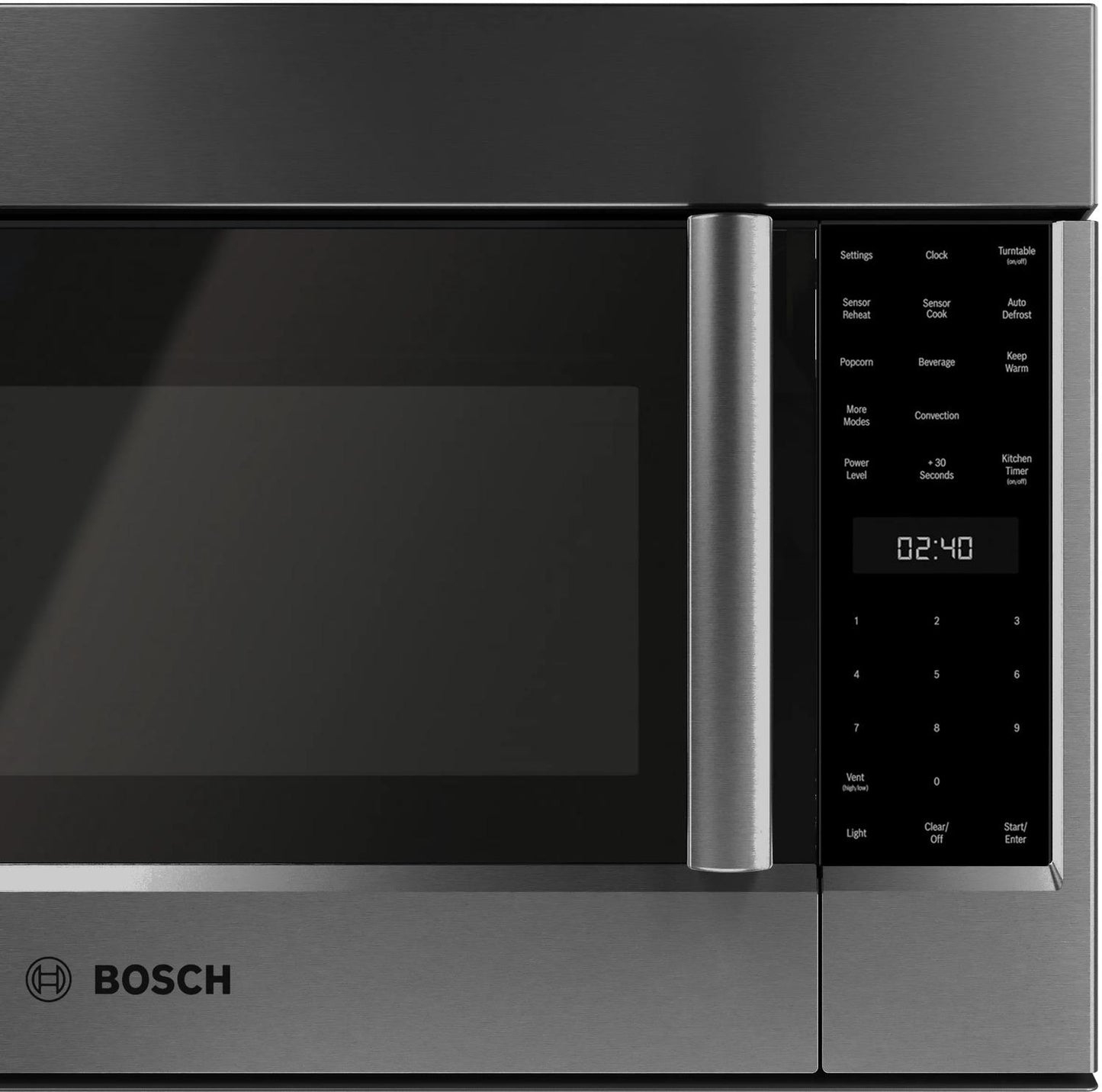 BOSCH HMV8045U 800 Series Over-the-range Microwave 30"" Left Sideopening Door, BLAC...